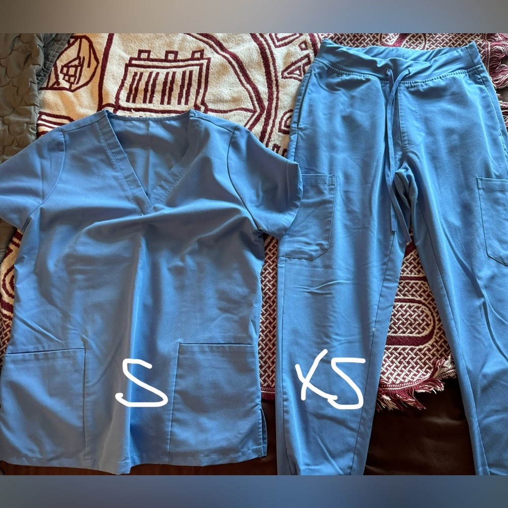 Mandala Scrubs light blue jogger pant